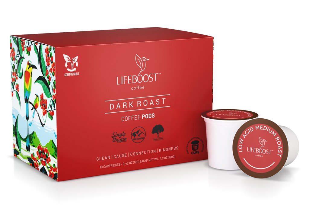 Lifeboost dark roast K-cups